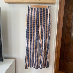 Free people navy striped Fine Line pants size XS